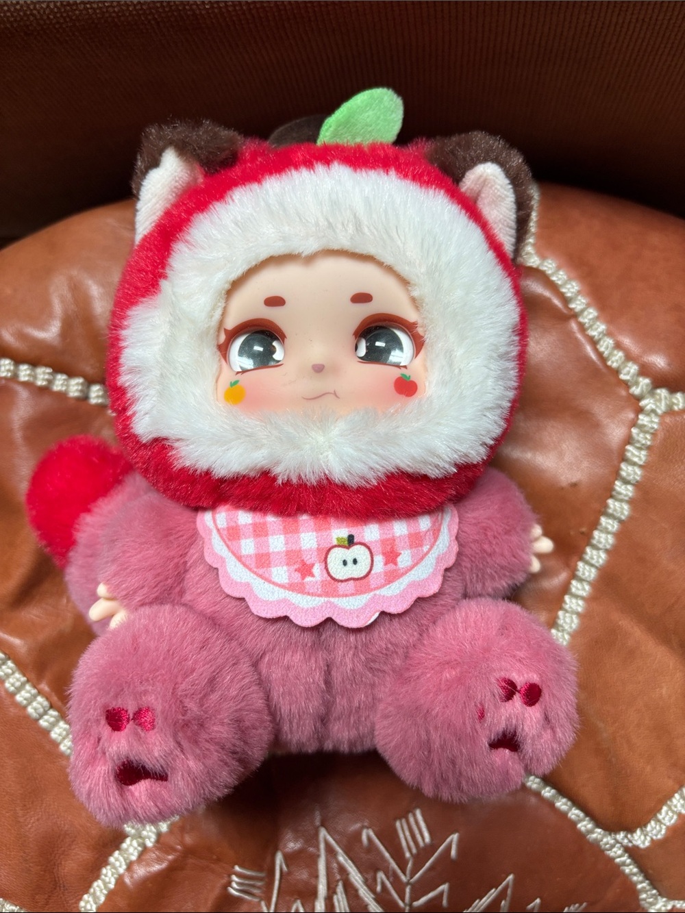 Plush Apple Costume Baby Doll - Pink Red Soft Toy